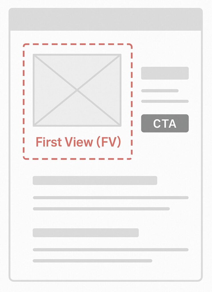 ランディングページにおけるファーストビュー（FV）とは？