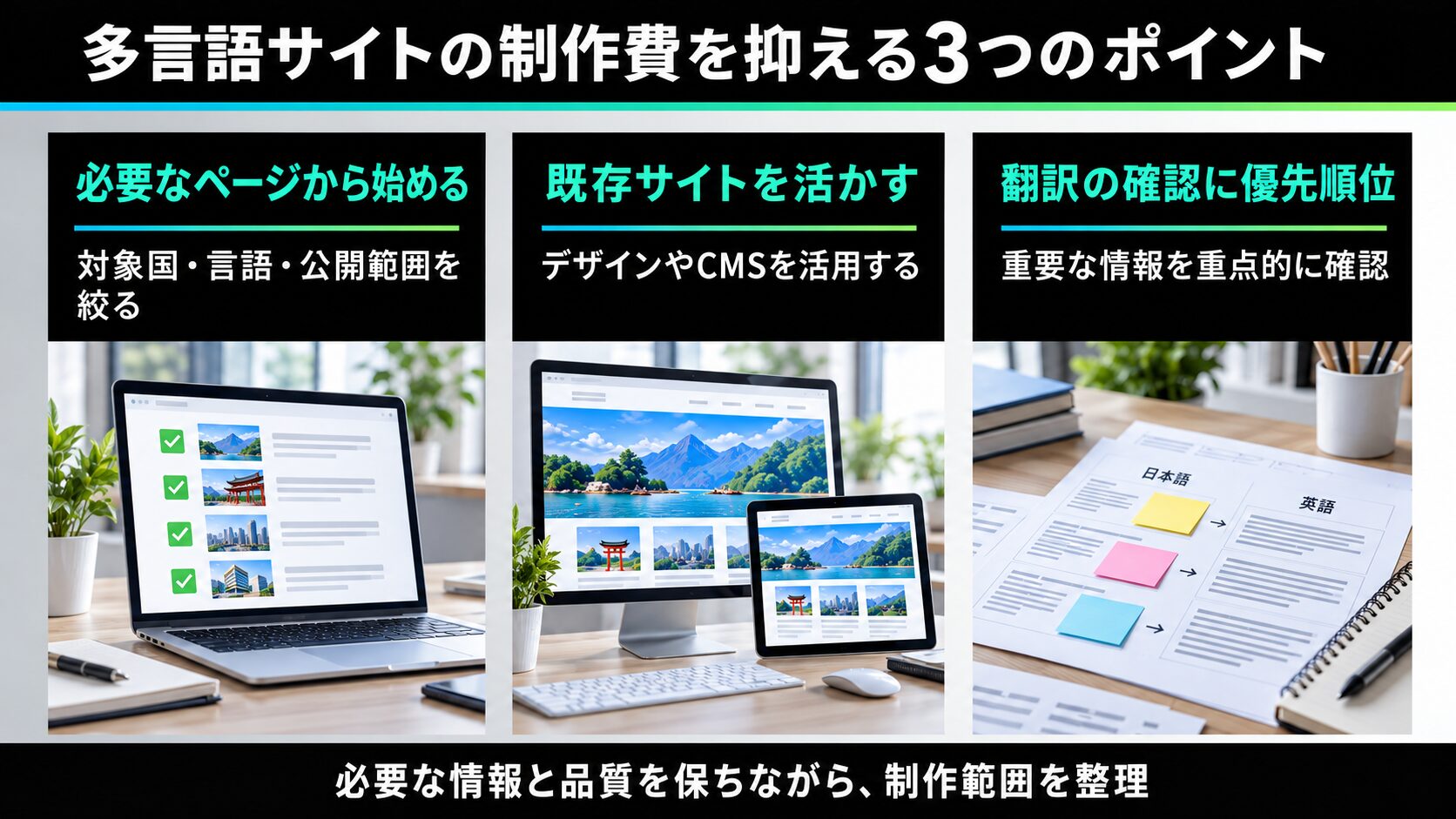 海外SEOを見据えながら多言語サイトの制作費を抑える方法